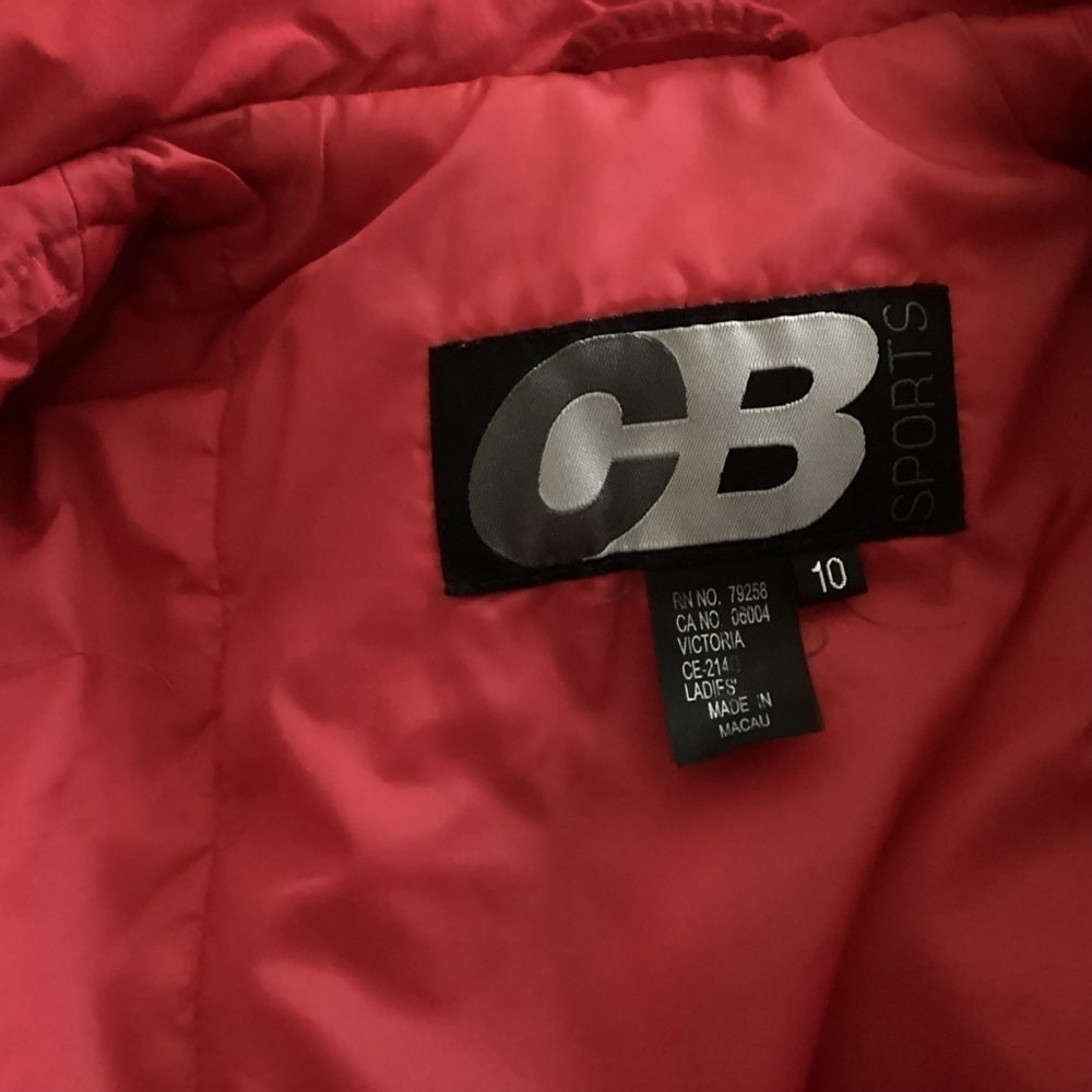 CB Women’s Red Ski Jacket. Size 10 - Picture 8 of 11